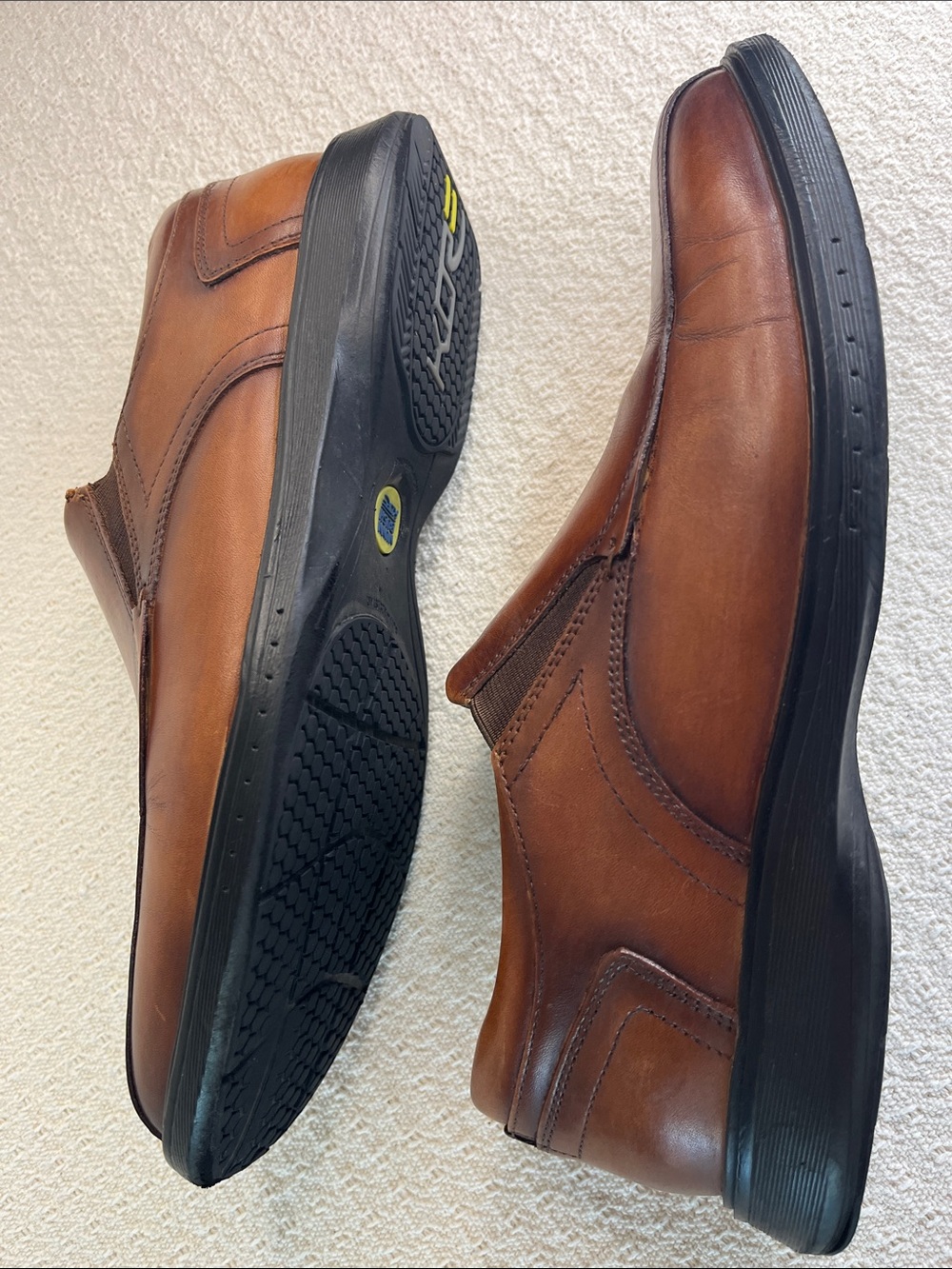 Nunn Bush Men's Slip-On Leather Loafers in Cognac Brown, size 9.5 Med. Kore pro - Picture 6 of 12